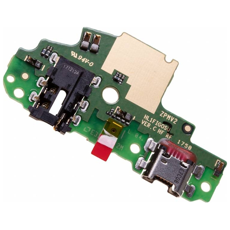 Γνήσιο Original Huawei P smart (FIG-L31) SUB BOARD Micro Usb Dock Charge Connector flex Καλωδιοταινία φόρτισης + Microphone Μικρόφωνο​+ Headphones jack Θύρα Ακουστικών 02351SWE (Service Pack By Huawei)