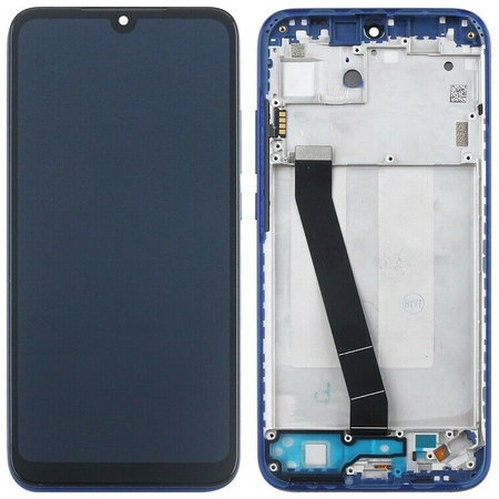 HQ OEM Xiaomi Redmi 7, Redmi7 Lcd Screen Display Οθόνη + Touch Screen Digitizer Μηχανισμός Αφής + Frame Πλαίσιο Σασί  Blue Μπλέ (Premium A+)