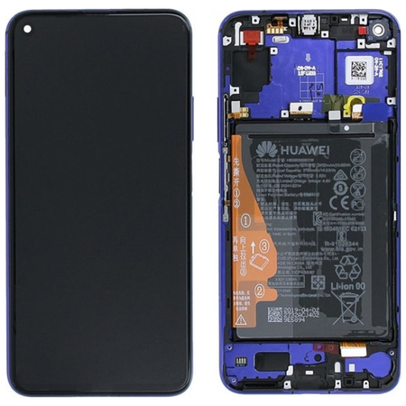 Γνήσιο Original Huawei Honor 20 (YAL-AL00 YAL-L21), Nova 5T (YAL-L61), IPS LCD Screen Display Οθόνη + Touch Screen Digitizer Μηχανισμός Αφής + Πλαίσιο Frame Bezel  02352TNQ Blue (Service Pack By Huawei)