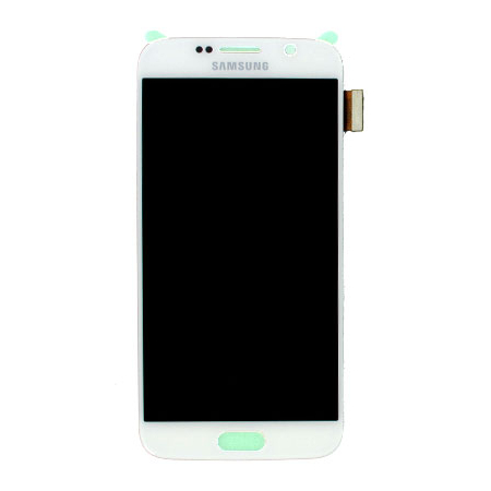 Γνήσια Original Samsung Galaxy S6 SM-G920F G920 LCD Οθόνη + Touch Screen Μηχανισμό Αφής GH97-17260B White