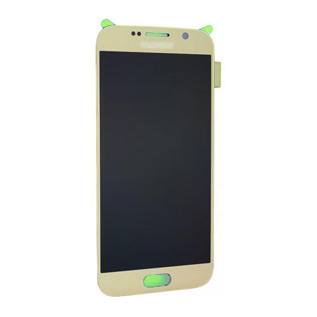 Γνήσια Original Original Samsung Galaxy S6 SM-G920F G920 LCD Οθόνη + Touch Screen Μηχανισμό Αφής GH97-17260C Gold