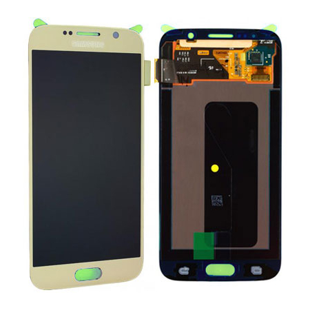 Γνήσια Original Original Samsung Galaxy S6 SM-G920F G920 LCD Οθόνη + Touch Screen Μηχανισμό Αφής GH97-17260C Gold