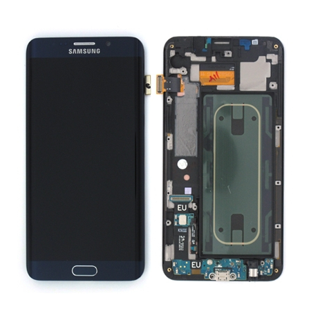 Γνήσια Original Samsung Galaxy S6 Edge Plus G928F G928 AMOLED LCD Display Screen Οθόνη + Touch Screen DIgitizer Μηχανισμός Αφής + Frame Πλαίσιο Black Μαύρο GH97-17819B GH97-17852B (Service Pack By Samsung)