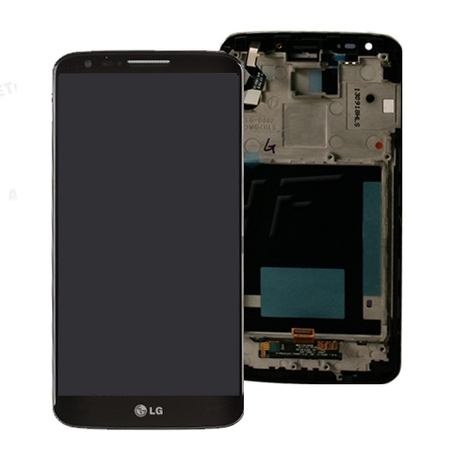HQ OEM LG G2 D802 Οθόνη LCD Display Screen + Touch Screen Digitizer Μηχανισμός Αφής + Frame Πλαίσιο Black