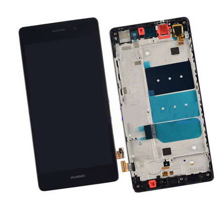 HQ OEM Huawei P8 Lite 2016 ALE-L21 Οθόνη LCD Display Screen + Touch Screen DIgitizer Μηχανισμός Αφής + Front Cover Frame Μεσαίο Πλαίσιο Black
