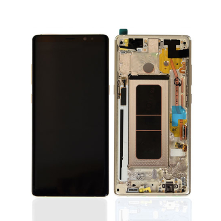 Γνήσια Original Samsung Galaxy Note 8 SM-N950F N950 Οθόνη LCD Display Screen + Touch Screen DIgitizer Μηχανισμός Αφής + Frame Πλαίσιο Gold Χρυσό GH97-21065D (Service Pack By Samsung)