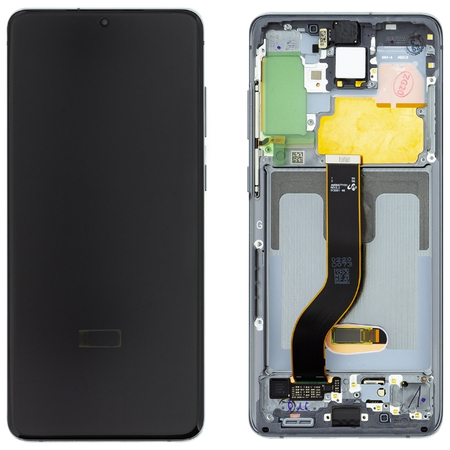 Γνήσια Original Samsung Galaxy S20+ Plus , SM-G986 G986 Dynamic AMOLED Οθόνη LCD Display Screen + Touch Screen DIgitizer Μηχανισμός Αφής + Frame Πλαίσιο GH82-22134E Cosmic Gray (Service Pack)