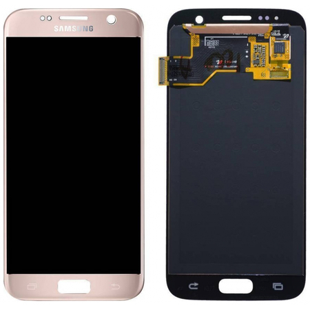 Γνήσια Original Samsung Galaxy S7 G930F G930 Οθόνη LCD Display Screen + Touch Screen Digitizer Μηχανισμός Αφής Roze Gold GH97-18523E
