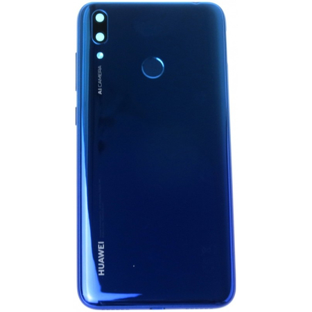 Γνήσια Original Huawei Y7 2019 (DUB-L21) Back Rear Battery Cover Καπάκι Κάλυμμα Μπαταρίας + Fingerprint sensor Αισθητήρας Δακτυλικού αποτυπώματος 02352KKJ Blue
