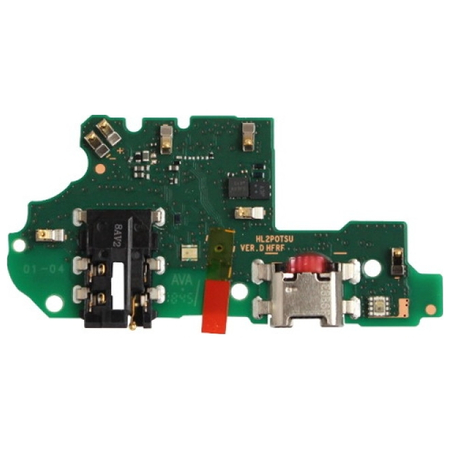 Γνήσιο Original Huawei P smart 2019  (POT-L21 POT-LX1) SUB BOARD Micro Usb Dock Charge Connector flex Καλωδιοταινία φόρτισης + Microphone Μικρόφωνο​+ Headphones jack Θύρα Ακουστικών 02352HVC (Service Pack By Huawei)