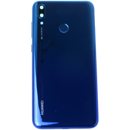 Γνήσια Original Huawei Y7 2019 (DUB-L21) Back Rear Battery Cover Καπάκι Κάλυμμα Μπαταρίας + Fingerprint sensor Αισθητήρας Δακτυλικού αποτυπώματος 02352KKJ Blue