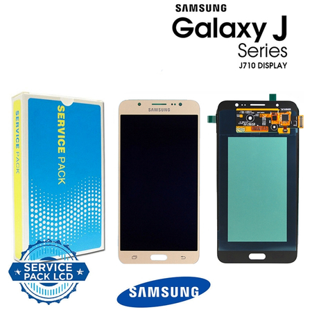 Γνήσια Original Samsung Galaxy J7 2016 SM-J710F J710 Οθόνη LCD display + Touch Screen Μηχανισμός Αφής Gold GH97-18855A