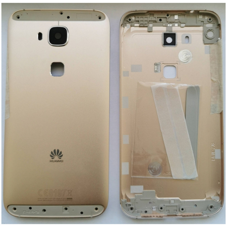 HQ OEM Huawei G8 (RIO-L01 RIO-L02 RIO-L03) Rear Back Battery Cover + Camera Lens, Πίσω Καπάκι Μπαταρίας Gold (Premium A+)