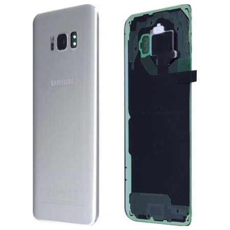 Γνήσιο Original SAMSUNG GALAXY S8 G950F REAR BACK BATTERY COVER + CAMERA LENS, ΠΙΣΩ ΚΑΠΑΚΙ ΜΠΑΤΑΡΙΑΣ +ΤΖΑΜΑΚΙ ΚΑΜΕΡΑΣ​ Silver , GH82-13962B, Bulk