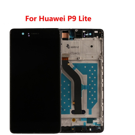 HQ OEM Huawei P9 Lite 2016 G9 lite VNS-L21 L22 L23 L31 L53 Lcd Display Screen Οθόνη + Touch Screen Digitizer Μηχανισμός Αφής+ Frame Πλαισιο Black