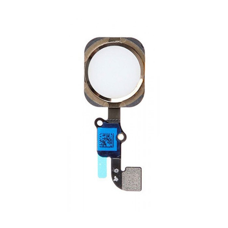 HQ OEM iPhone 6 & 6 Plus Κεντρικό Κουμπί Home Button + Flex Cable White Silver