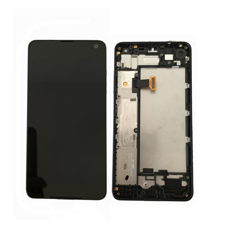 Original Nokia 650 Lumia  LCD Display Οθόνη + Touch Screen Μηχανισμός Αφής + Front Cover Black