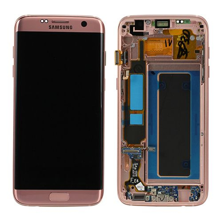 Γνήσια Original Samsung Galaxy S7 Edge G935F G935 Οθόνη LCD + Touch Screen Μηχανισμός Αφής Roze Gold (Pink) GH97-18533E GH97-18767E