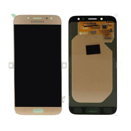 Γνήσια Original Samsung J7 2017 J730 SM-J730F Οθόνη Amoled LCD Display Screen + Touch Screen Digitizer Μηχανισμός Αφής GH97-20736C Gold (Service Pack By Samsung)