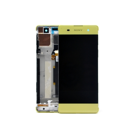 Original Γνήσιο Sony Xperia XA (F3111) XA Dual (F3112) IPS LCD Display Assembly Οθόνη + Touch Screen Μηχανισμός Αφής + Front Cover Frame Bezel Πλαίσιο Lime Gold 78PA3100020 78PA3100070 (Service Pack By Sony)​