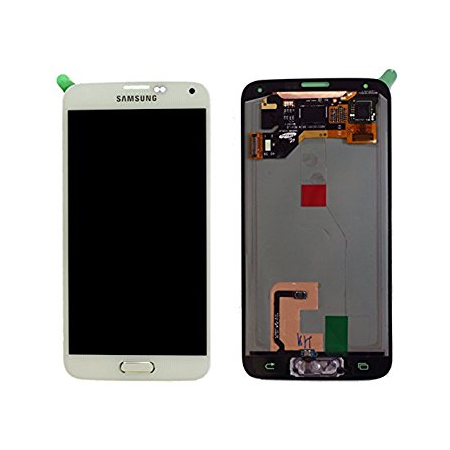 Γνήσια Original Samsung Galaxy S5 SM-G900F G900, S5 Plus SM-G901F G901 Οθόνη LCD + Touch Screen Μηχανισμός Οθόνης Αφής White GH97-15959A