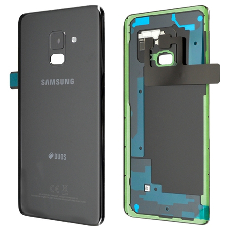 Γνήσιο Original Samsung Galaxy A8 2018 SM-A530F A530 Back Battery Cover Πίσω Καπάκι Μπαταρίας Black GH82-15557A