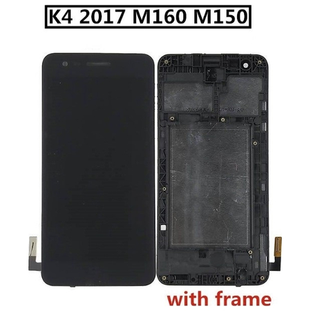 HQ OEM LG K4 2017 M160 LCD Display Screen Οθόνη + Touch Screen Digitizer Μηχανισμός Αφής + Frame Front Cover Πλαίσιο Black (Grade AAA+++)