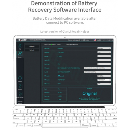 QianLi iCopy Plus V2.1 Generation Programmer, True Tone Light Sensor Battery Repair 8 X XS MAX XR 11 pro max Vibrate Read/Write/Edit Recovery Programmer Tool