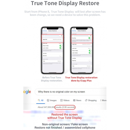 QianLi iCopy Plus V2.1 Generation Programmer, True Tone Light Sensor Battery Repair 8 X XS MAX XR 11 pro max Vibrate Read/Write/Edit Recovery Programmer Tool