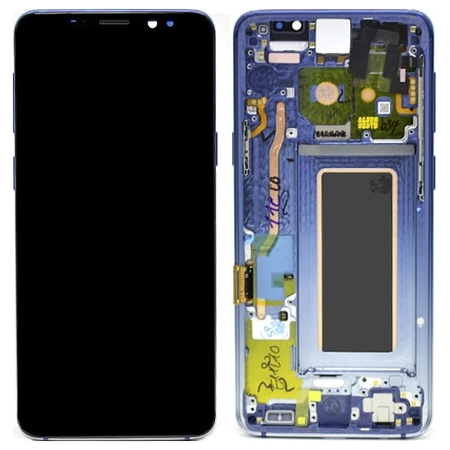 Γνήσια Original Samsung Galaxy s9 G960F Οθόνη LCD Display Screen + Touch Screen DIgitizer Μηχανισμός Αφής + Frame Πλαίσιο GH97-21696G Coral Blue
