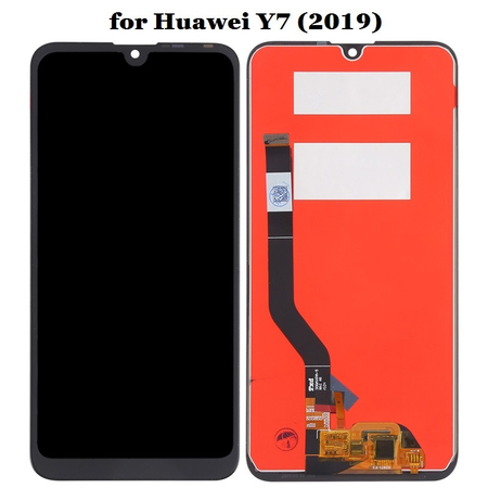 HQ OEM Huawei Y7 2019 (DUB-LX3, DUB-L23) Lcd Screen Display Οθόνη + 11pin Touch Screen Digitizer Μηχανισμός Αφής Μαύρο Black (Grade AAA+++)
