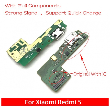 Γνήσιο Original Xiaomi Redmi 5, Redmi5, Καλωδιοταινία Φόρτισης SUB Usb Plug Charging Board (Charging Dock Flex) + Mic Μικρόφωνο (Service Pack By Xiaomi)