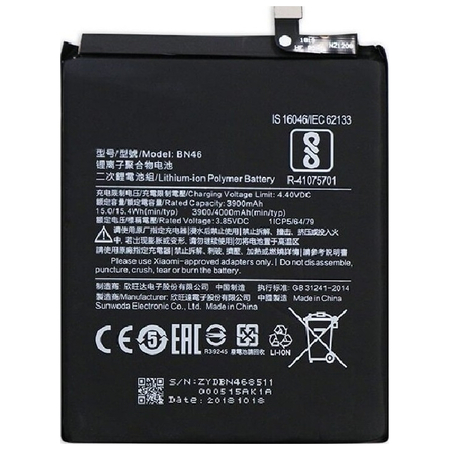 Γνήσια Original Xiaomi Redmi Note 6 BN46 Battery Μπαταρία  4000mAh Li-Ion-Polymer (Bulk)