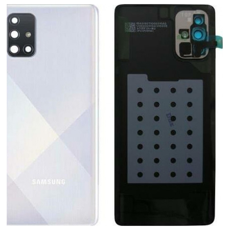 Γνήσιο Original Samsung Galaxy A71 (SM-A715F) Rear Battery Cover Πίσω Καπάκι Μπαταρίας White GH82-22112B (Service Pack By Samsung)