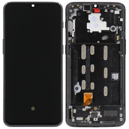 OEM HQ OnePlus 6T A6010 AMOLED Lcd Screen Display Οθόνη + Touch Screen Digitizer Μηχανισμός Αφής + Frame Front Cover Πλαίσιο Μαύρο Black (Grade AAA+++)