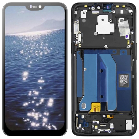 OEM HQ OnePlus 6, Oneplus6 A6000 AMOLED Lcd Screen Display Οθόνη + Touch Screen Digitizer Μηχανισμός Αφής + Frame Front Cover Πλαίσιο Black (Grade AAA+++)