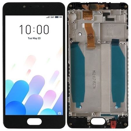 Original Γνήσιο Meizu M5C M710H M710 LCD Display Screen Οθόνη + Touch Screen Digitizer Μηχανισμός Αφής + Frame Πλαίσιο Σασί Black