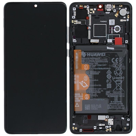 Γνήσιο Original Huawei P30 (ELE-L09 ELE-L29) Lcd Screen Display Οθόνη + Touch Screen Digitizer Μηχανισμός Αφής + Πλαίσιο Frame Bezel Μαύρο Black 02352NLL 02354HLT(Service Pack By Huawei)