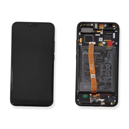 Γνήσιο Original Huawei Honor 10 COL-L29 Lcd Screen Display Οθόνη + Touch Screen Digitizer Μηχανισμός Αφής + Πλαίσιο Frame Bezel Black 02351XBM