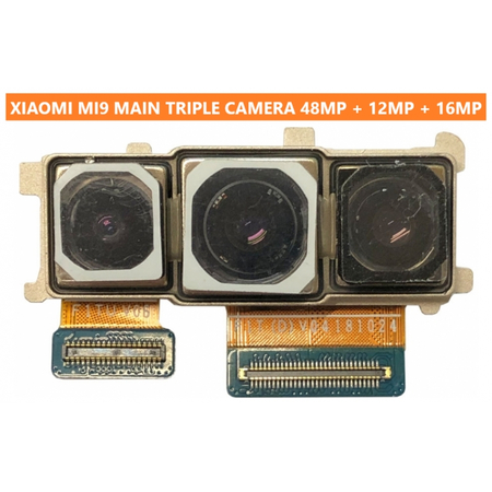Γνήσια Original Xiaomi Mi9 Mi 9 Triple Main Rear Back Module Πίσω Τριπλή Κεντρική Κάμερα, 48 MP, f/1.8, 27mm (wide), 1/2.0", 0.8µm, PDAF, Laser AF (Service Pack By Xiaomi)