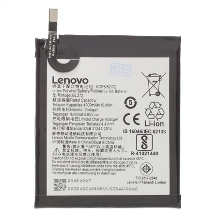 Γνήσια Original lenovo K6 Power Battery Μπαταρία 4000mAh (Bulk) BL272