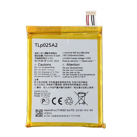 Γνήσια Original Alcatel TCL Idol X / S960 Alcatel One Touch Scribe HD OT-8000D OT 8008D Battery Μπαταρία Li-Ion 2500mAh (Bulk) TLP025a2 ​