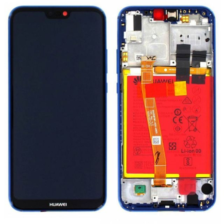 Γνήσιο Original Huawei P20 Lite (ANE-AL00, ANE-TL00)/ P20 Lite Dual SIM (ANE-L21, ANE-LX1) Lcd Screen Display Οθόνη + Touch Screen Digitizer Μηχανισμός Αφής + Πλαίσιο Frame Bezel  02351VUV / 02351XUA BLUE