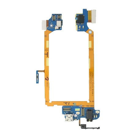 Γνήσιο Original LG G2 D802 D805 Sub Board Charger Dock connector flex Καλωδιοταινία Φόρτισης + Mic + Audio Jack + Main Board FPC Flex swap