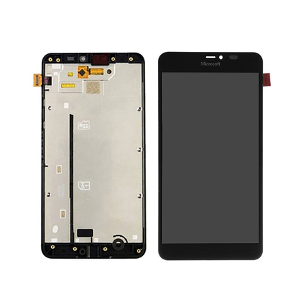 OEM HQ Nokia Lumia 640 XL LCD Display Screen Οθόνη + Touch Screen Digitizer Μηχανισμός Αφής + Frame Πλαίσιο Black