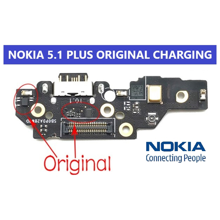 Γνήσιο Original Nokia 5.1 Plus TA-1109 X5 Type -C TYPEC USB Charging Dock Connector Flex-Subboard Κονέκτορας Φόρτισης (Service Pack By Nokia)