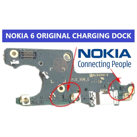Γνήσιο Original Nokia 6, Nokia6, TA-1033 Dual Sim Micro USB Charging Dock Connector Flex-Subboard Κονέκτορας Φόρτισης (Service Pack By Nokia)