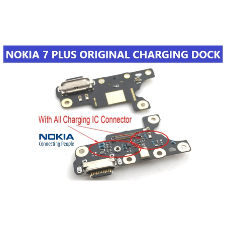 Γνήσιο Original Nokia 7 Plus TA-1062 Type-C USB Charging Dock Connector Flex-Subboard Κονέκτορας Φόρτισης (Service Pack By Nokia)