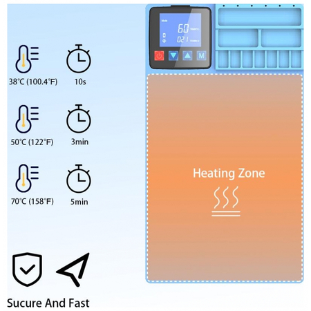 CPB CP300 Heating Pad LCD Screen Separator Machine Repair Tools Heat Plate, ΘΕΡΜΑΝΤΙΚΗ ΠΛΑΚΑ ΑΠΟΚΩΛΛΗΣΗΣ ΟΘΟΝΩΝ ΓΙΑ ΚΙΝΗΤΑ TABLET