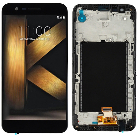 HQ OEM LG K10 2017 DUAL SIM M250  LCD Display Screen Οθόνη + Touch Screen Digitizer Μηχανισμός Αφής + Frame Front Cover Πλαίσιο Black (Grade AAA+++)